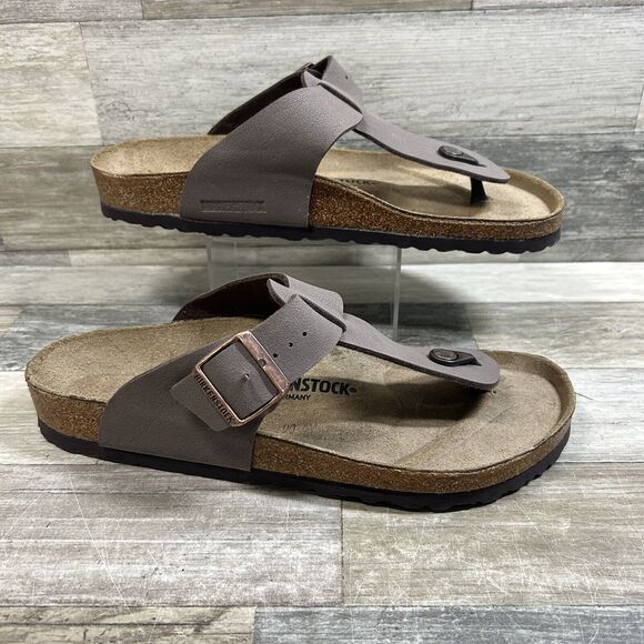 Birkenstock Medina Sandals Men’s US 11 EU 44 Mocha Leather Thong Shoes main image 8